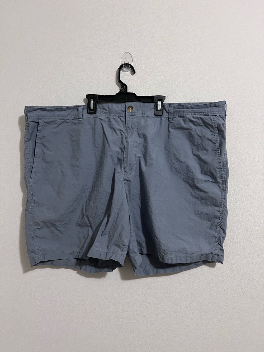 Columbia Men's Washed Out Chino Shorts Size 50W x 8L Blue Gray Flat Front Big &